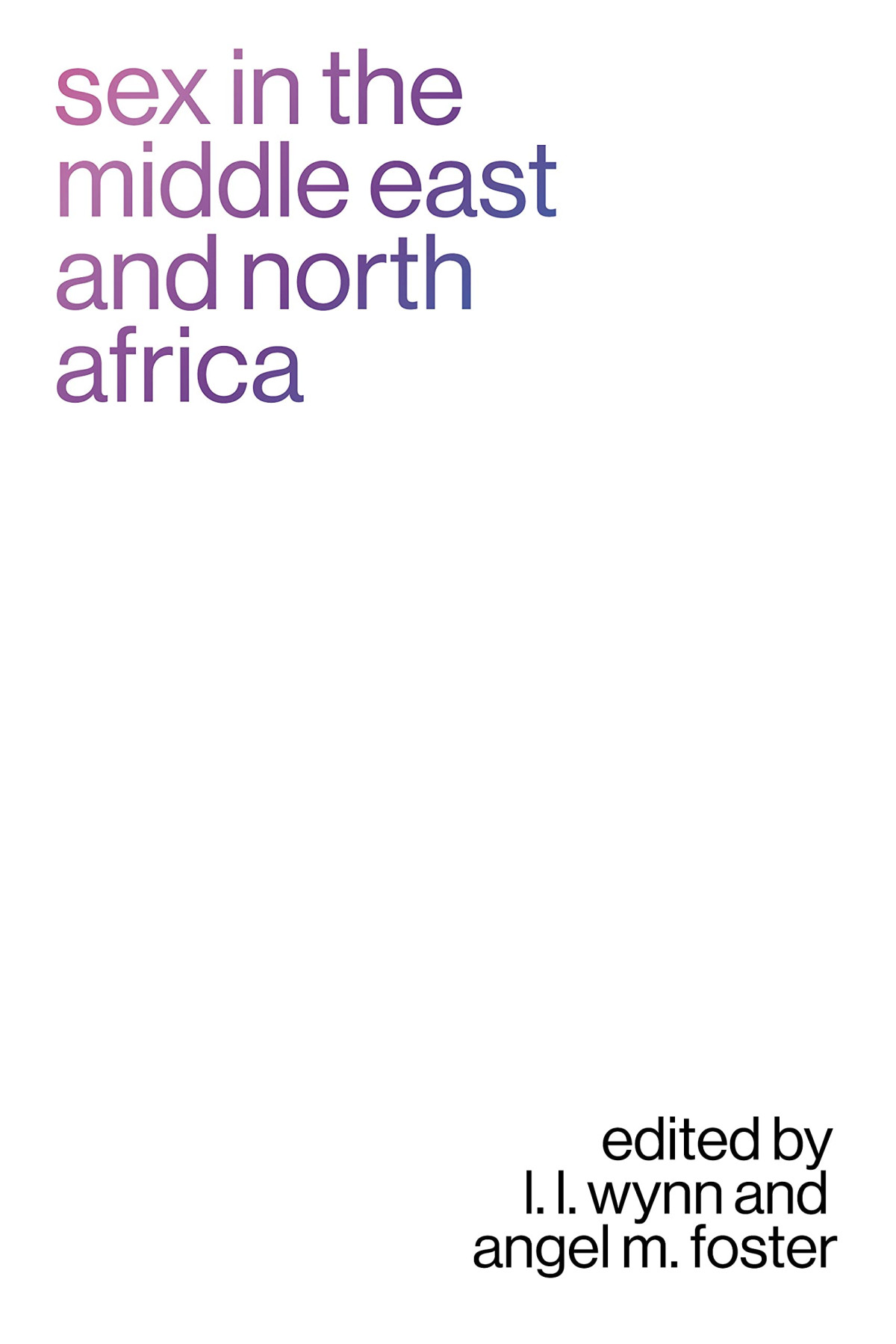 Sex In The Middle East And North Africa L L Wynn Angel M Foster