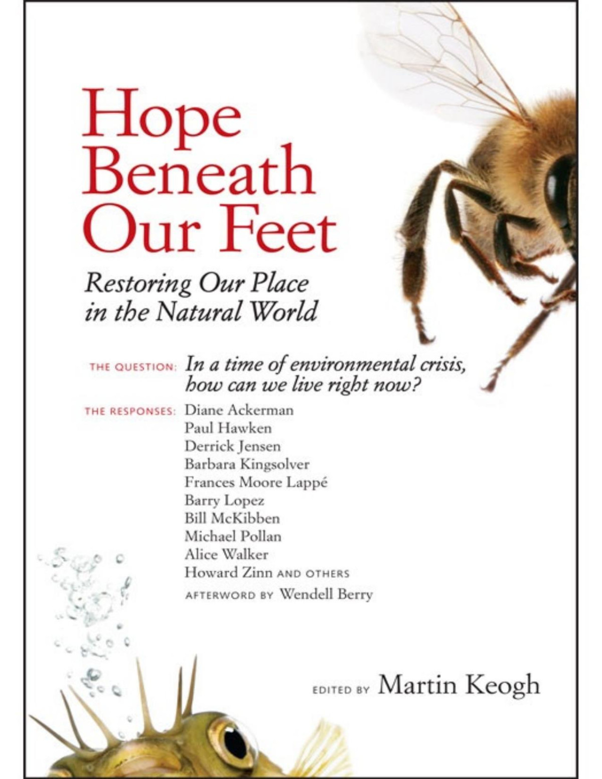 Hope Beneath Our Feet Restoring Our Place In The Natural World Martin Keogh Michael Pollan Barbara Kingsolver Alice Walker Howard Zinn