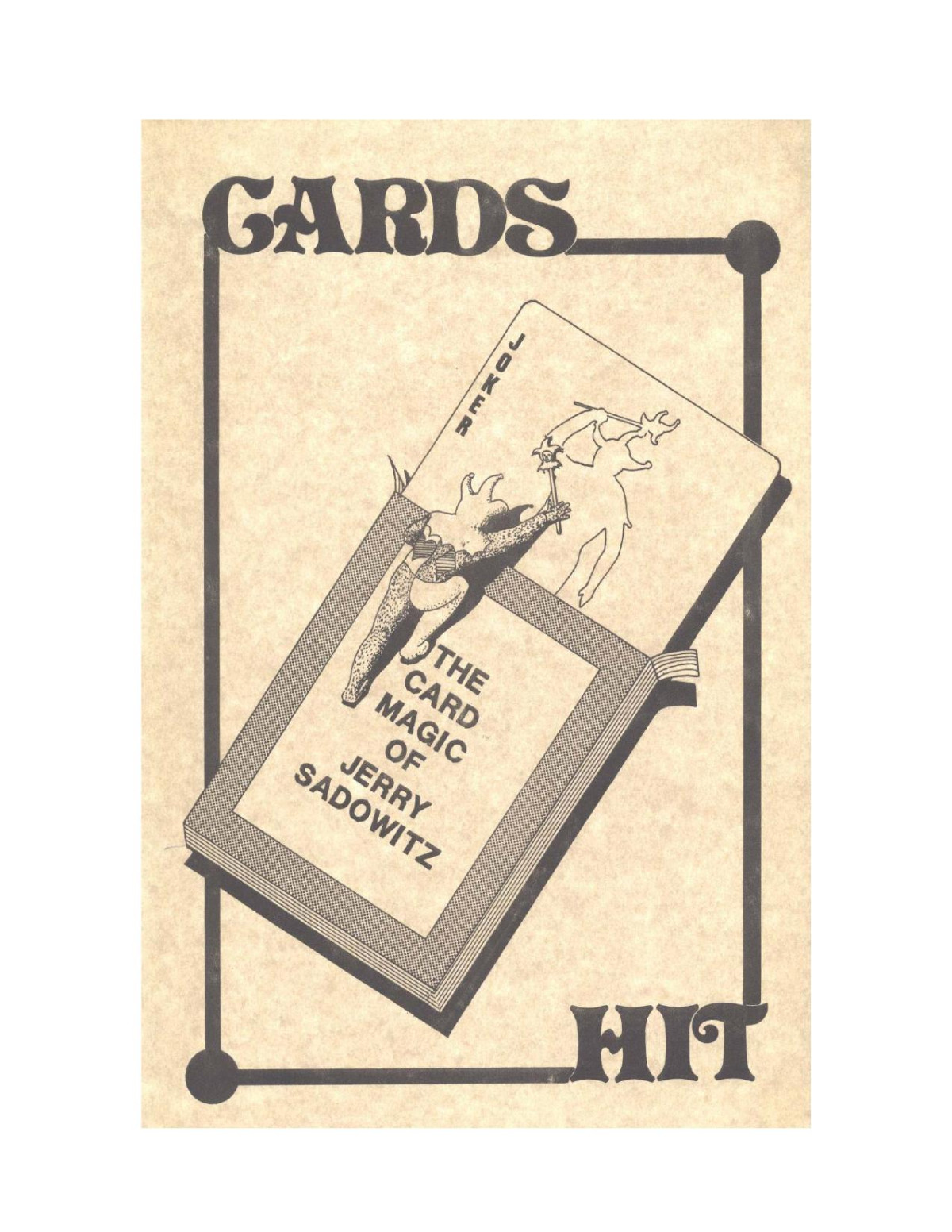 Cards Hit 1st Edition Jerry Sadowitz