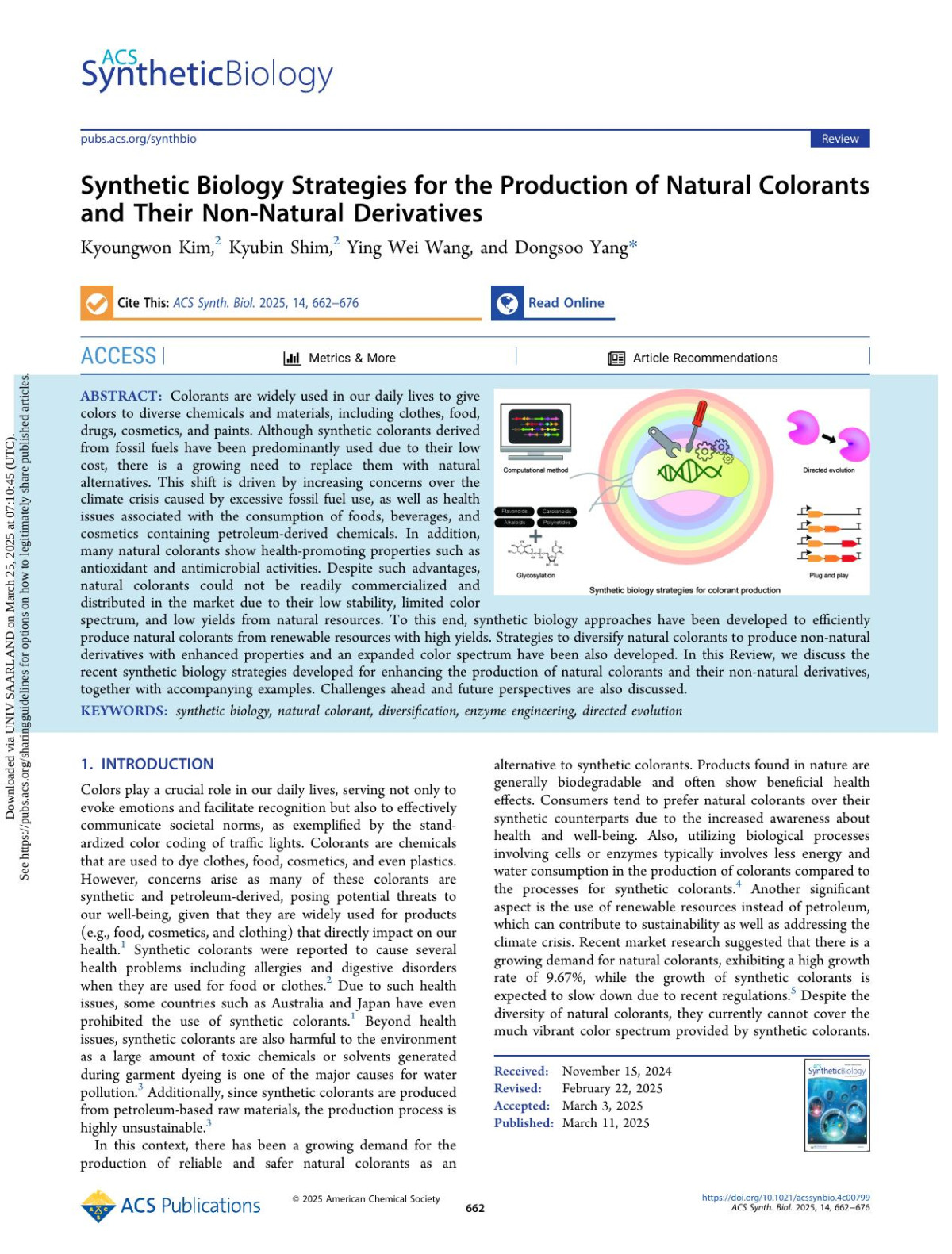 Synthetic Biology Strategies For The Production Of Natural Colorants And Their Nonnatural Derivatives Kyoungwon Kim