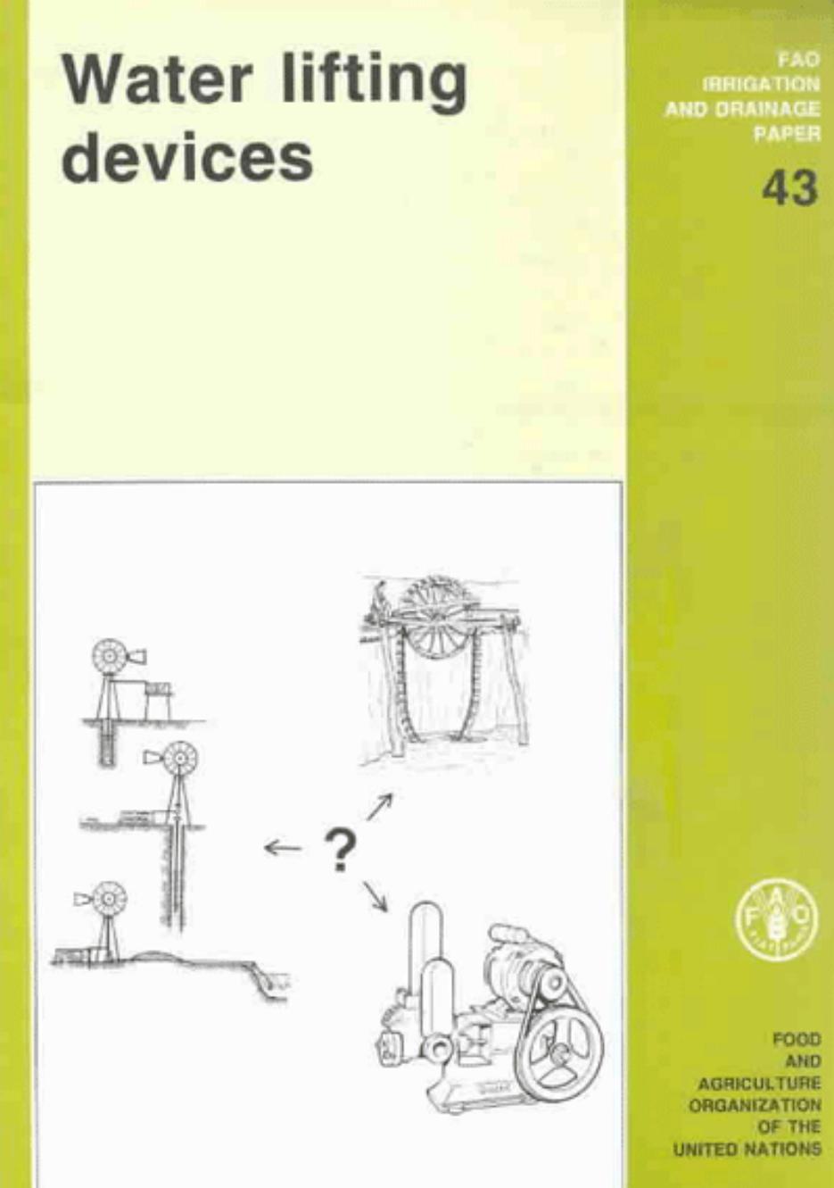 Water Lifting Devices Fao 43 Pl Fraenkel