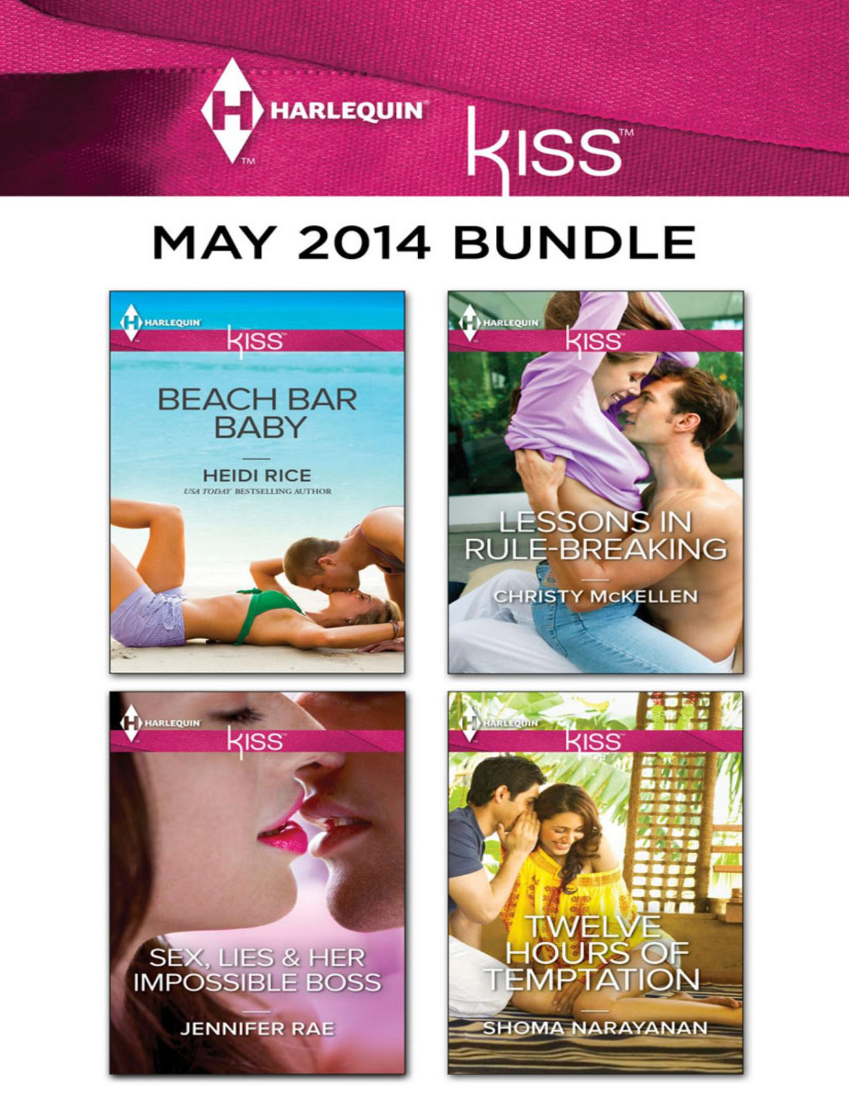 Harlequin Kiss May 2014 Bundle Beach Bar Babysex Lies Her Impossible Bosslessons In Rulebreakingtwelve Hours Of Temptation Heidi Rice