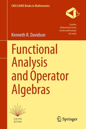 Functional Analysis And Operator Algebras 2024th Edition Kenneth R Davidson