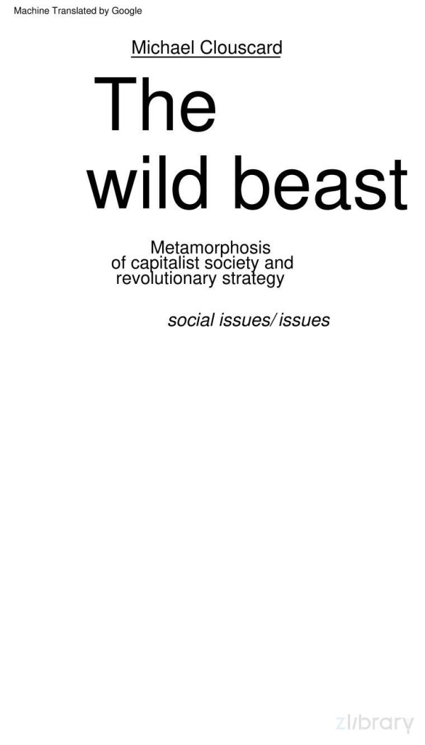 The Wild Beast Michel Clouscard