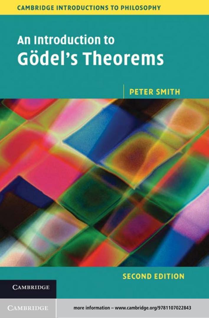 An Introduction To Gdels Theorems 2nd Peter Smith