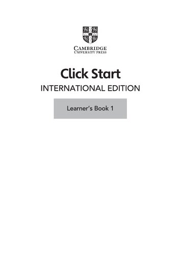 Click Start International Edition Digital Learners Book 1 1 Year Cambridge University