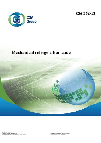 Csa B5213 Mechanical Refrigeration Code