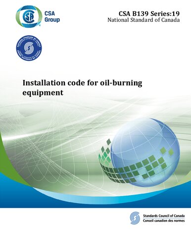 Csa B139 Series19 Installation Code For Oilburning Equipment Standards Council Of Canada