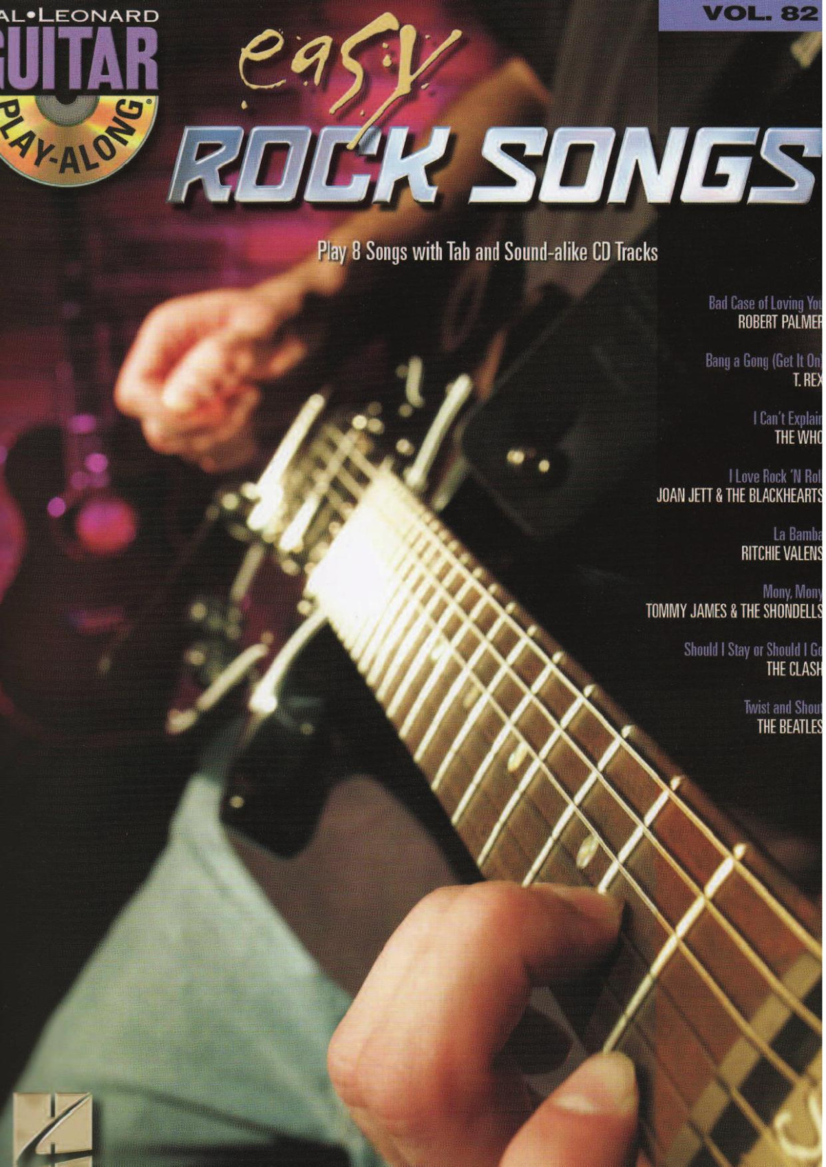 Guitar Playalong Vol 82 Easy Rock Songs Hal Leonard