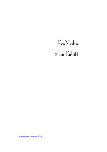 Ecomedia Sean Cubitt