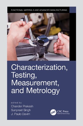 Characterization Testing Measurement And Metrology 1st Edition Chander Prakash