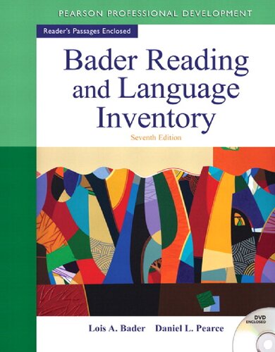Bader Reading And Language Inventory 7 Lois A Bader Daniel L Pearce