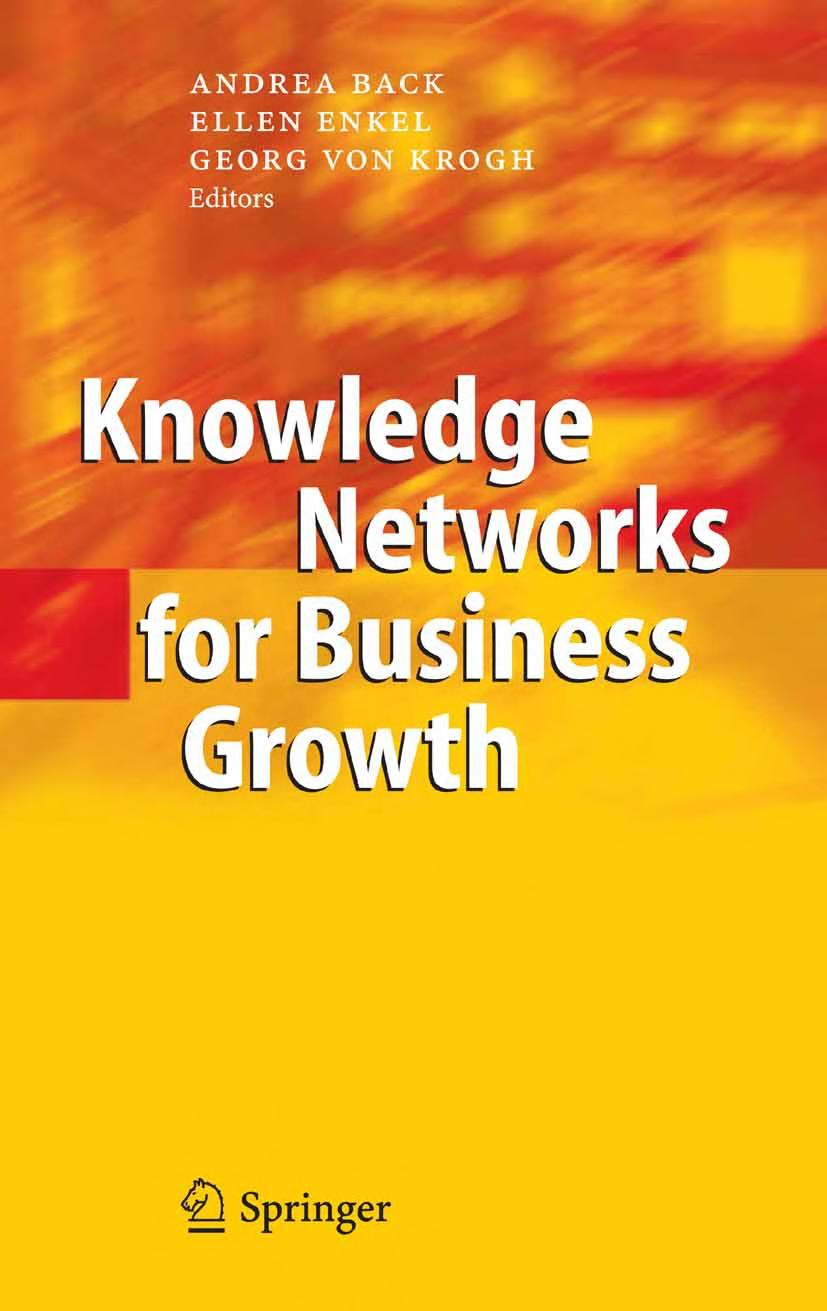 Knowledge Networks For Business Growth 1st Edition Andrea Back