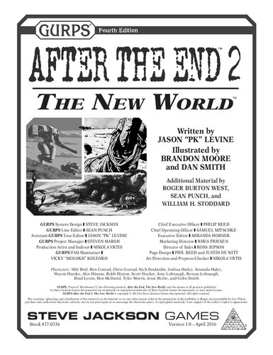 Gurps 4th Edition After The End 2 The New World Jason Pk Levine