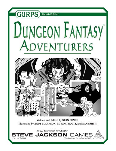 Gurps 4th Edition Dungeon Fantasy 1 Adventurers Sean Punch