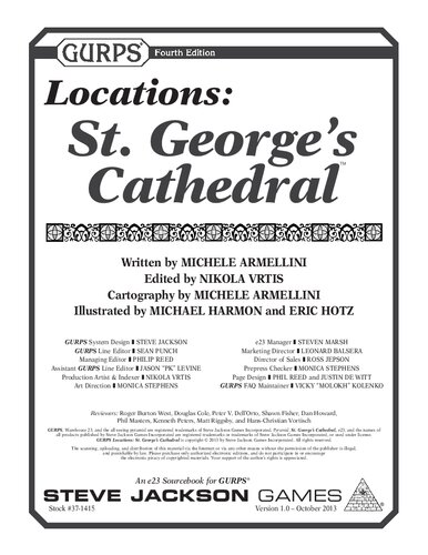 Gurps 4th Edition Locations St Georges Cathedral Michele Armellini