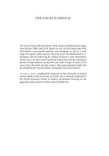 The Fourth Ordeal A History Of The Muslim Brotherhood In Egypt 19682018 Victor J Willi