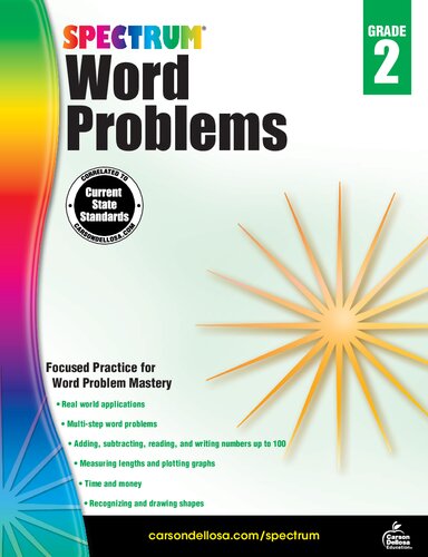 Spectrum Word Problems Grade 2 Workbook Carsondellosa Publishing Llc