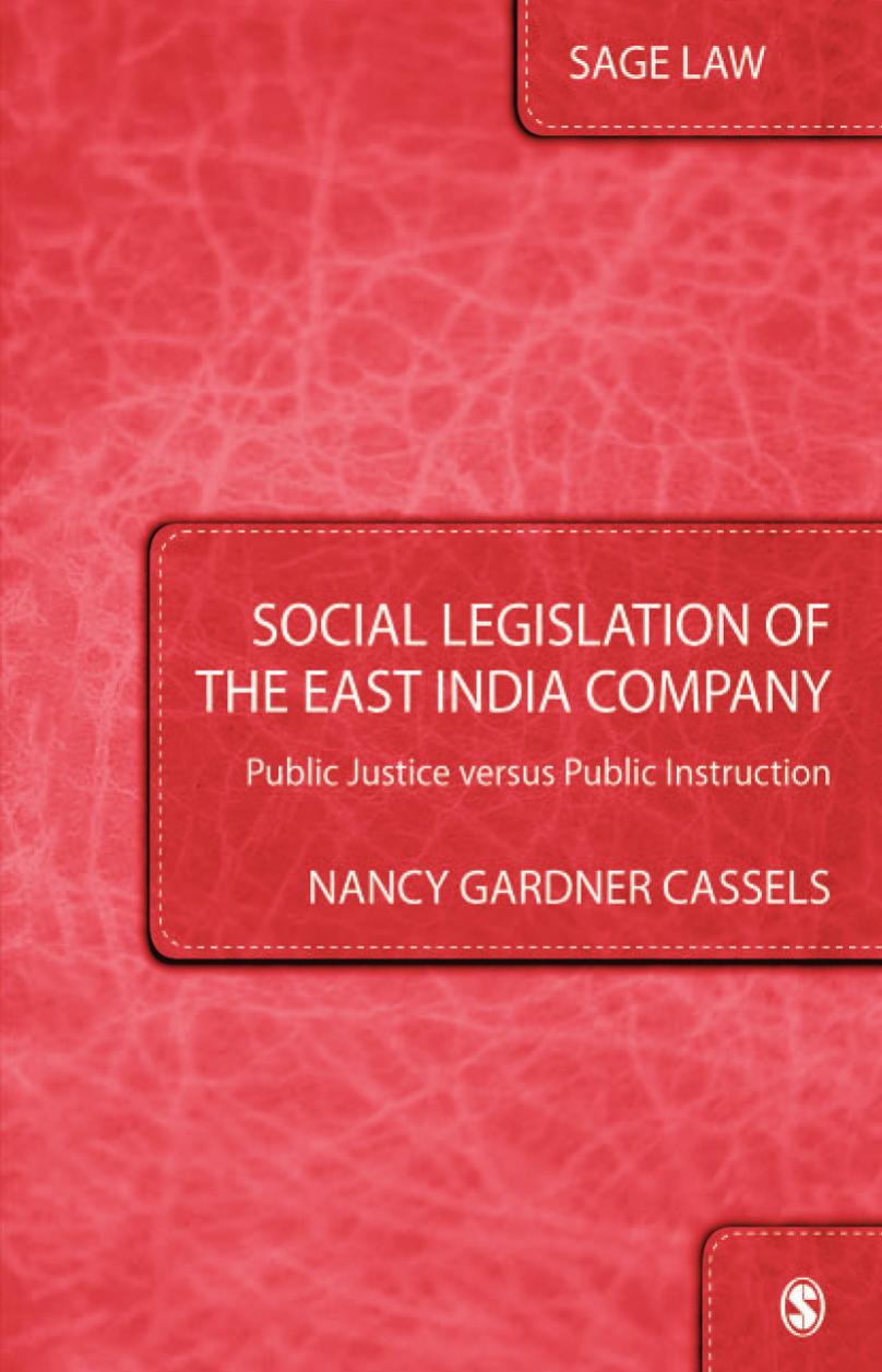 Social Legislation Of The East India Company Nancy Gardner Cassels