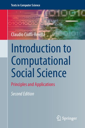 Introduction To Computational Social Science Principles And Applications 2nd Edition Claudio Cioffirevilla