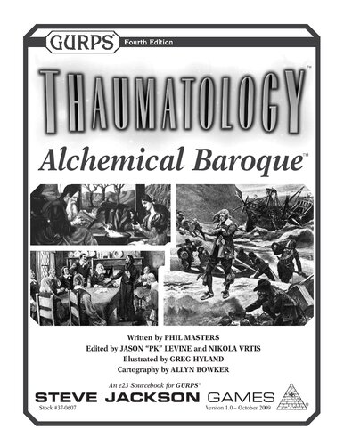 Gurps 4th Edition Thaumatology Alchemical Baroque Phil Masters