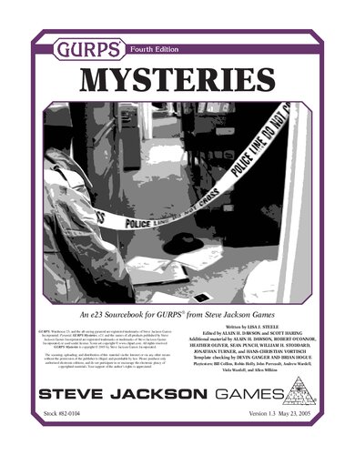 Gurps 4th Edition Mysteries Lisa J Steele