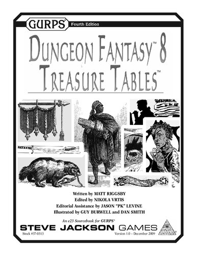 Gurps 4th Edition Dungeon Fantasy 8 Treasure Tables Matt Riggsby