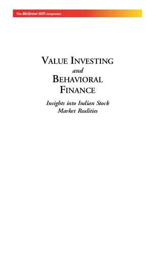 Value Investing And Behavioral Finance Insights Into Indian Stock Market Realities Parikh