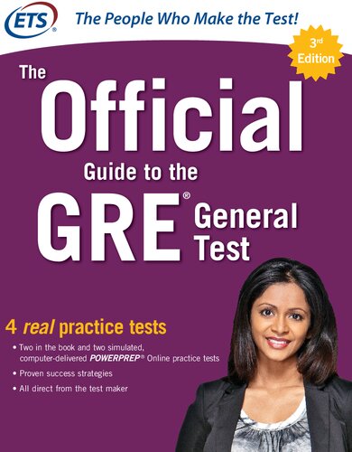 The Official Guide To The Gre General Test Third Edition 3 Na Educational Testing Service