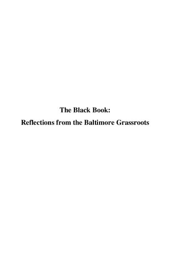 The Black Book Reflections From The Baltimore Grassroots Lawrence Grandpre