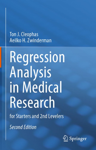 Regression Analysis In Medical Research For Starters And 2nd Levelers 2nd Ton J Cleophas