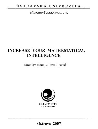 Increase Your Mathematical Intelligence 1st Edition Jaroslav Hancl