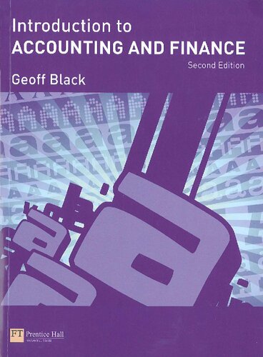 Introduction To Accounting Finance Illustrated Black Geoff