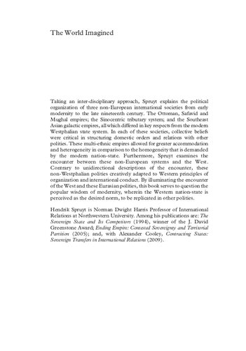 The World Imagined Collective Beliefs And Political Order In The Sinocentric Islamic And Southeast Asian International Societies Hendrik Spruyt