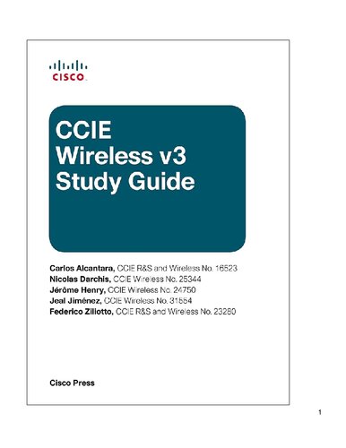 Ccie Wireless V3 Study Guide Carlos Alcantara Nicholas Darchis Jerome Henry Jeal Jimenez Federico Ziliotto