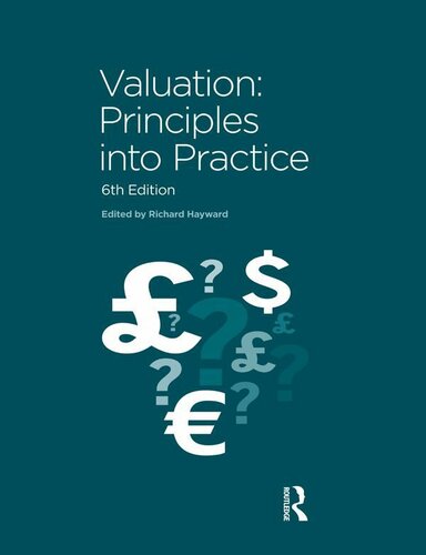 Valuation Principles Into Practice 6th Edition Richard Hayward Editor