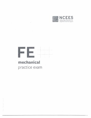 Fe Mechanical Practice Exam Ncees National Council Of Examiners For Engineering And Surveying