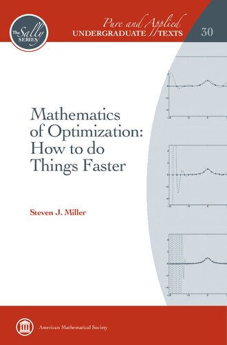 Mathematics Of Optimization How To Do Things Faster Miller Sj