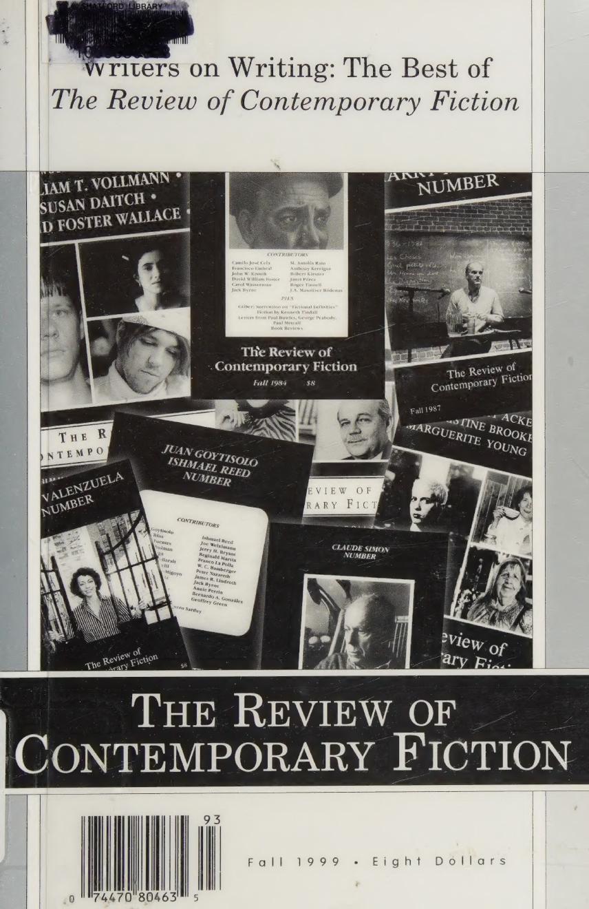 Writers On Writing The Best Of The Review Of Contemporary Fiction Unknown