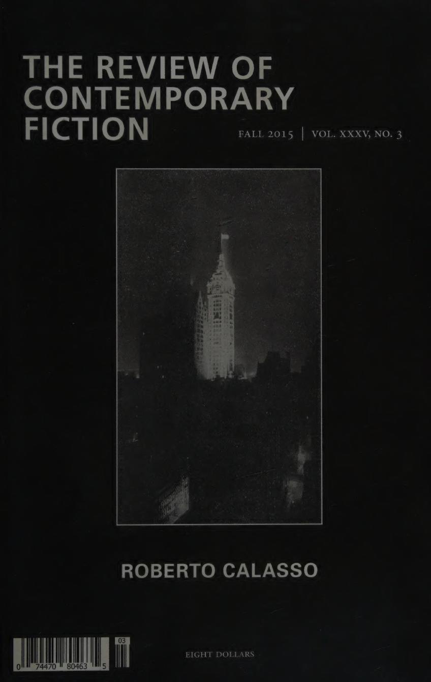 The Review Of Contemporary Fiction Roberto Calasso Issue Alex Andriesse