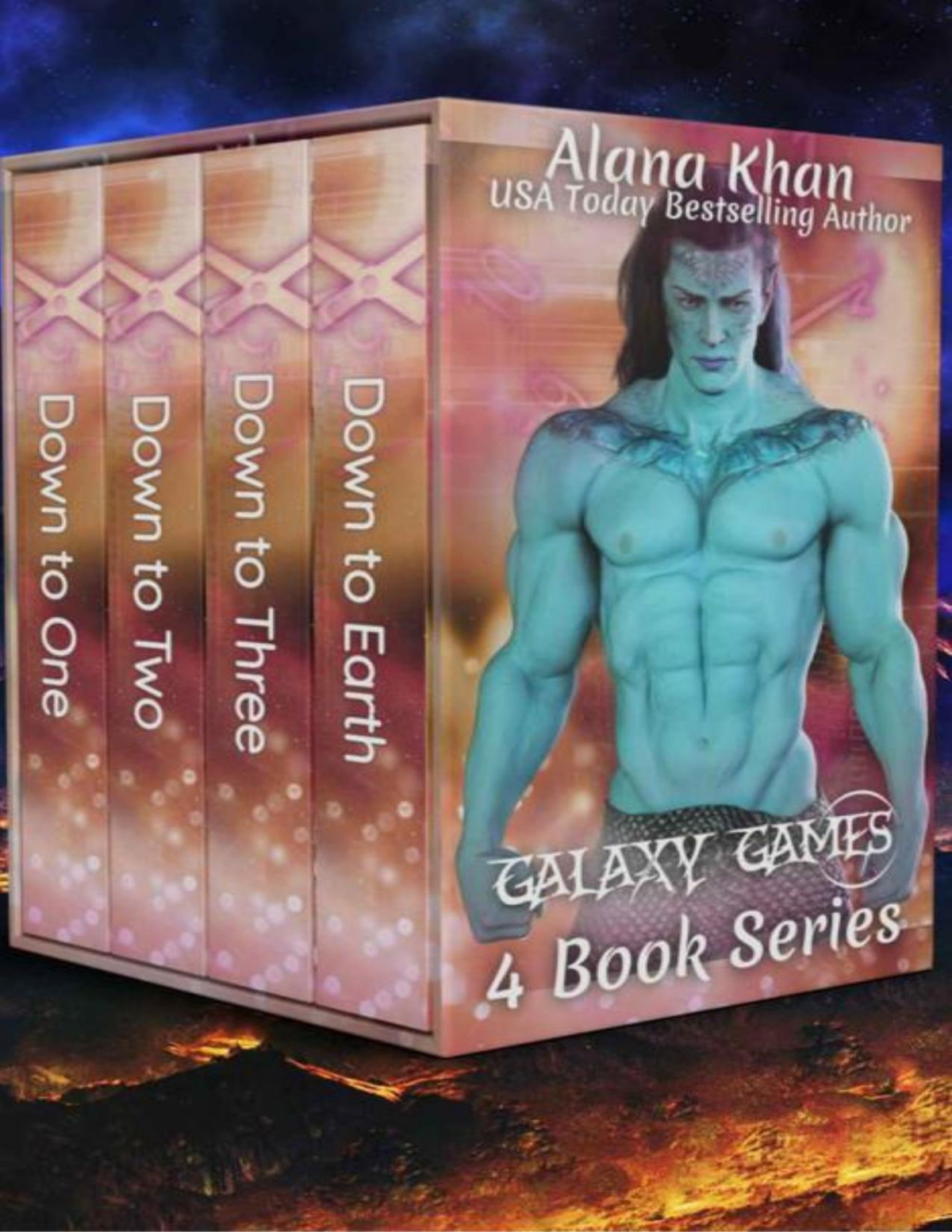 Galaxy Games Fourbook Box Set All The Spicy Heat Tender Love And Gutclenching Action You Can Fit On The Page Galaxy Games Hostile Planet Alien Romance Series Alana Khan