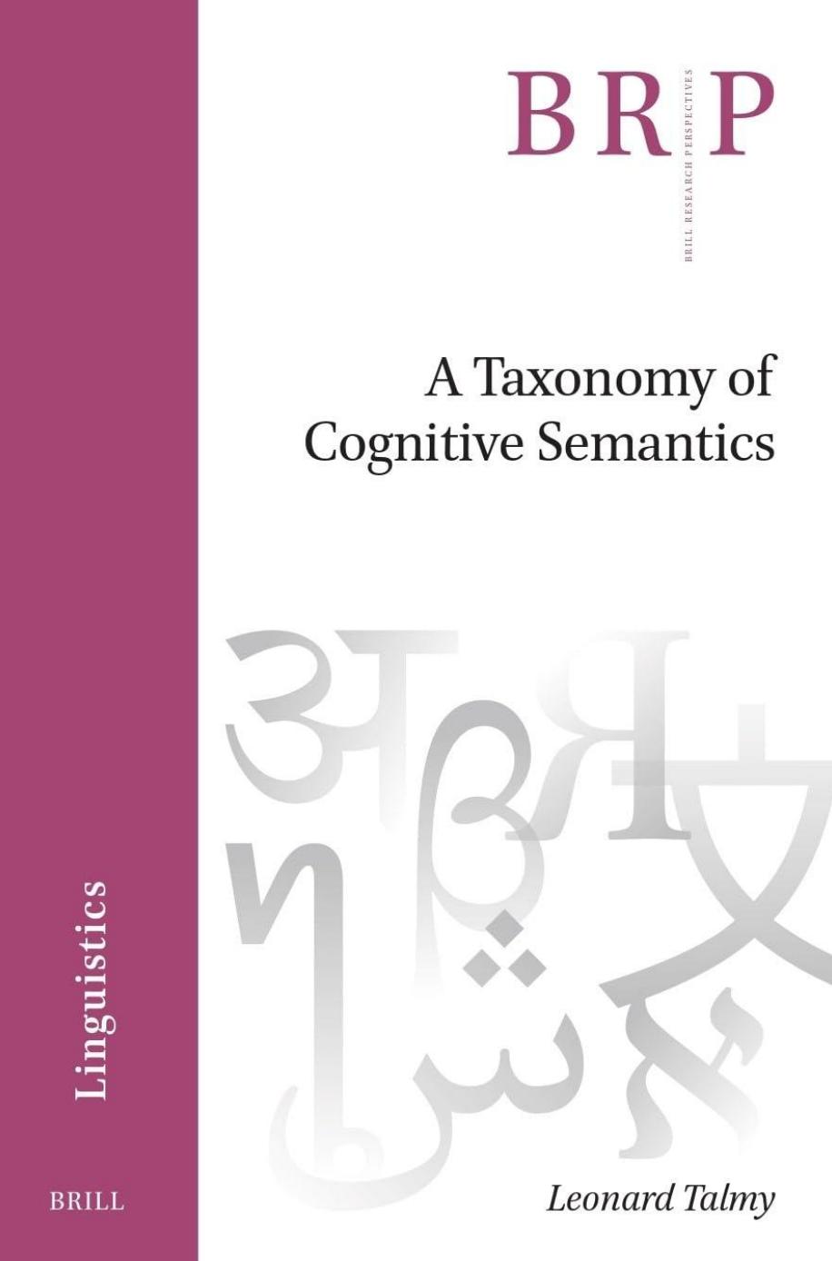 A Taxonomy Of Cognitive Semantics Leonard Talmy
