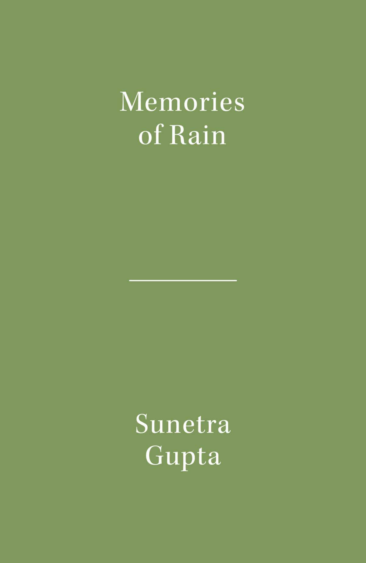 Memories Of Rain Sunetra Gupta