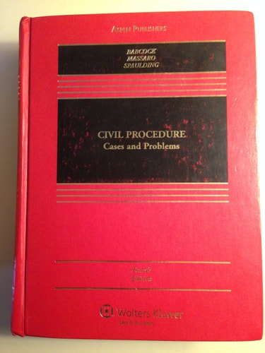 Civil Procedure Cases And Problems Fourth Editionbarbara Allen Babcock 2009th Edition Toni Mmassaro And Norman Wspaulding