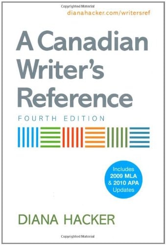 A Canadian Writers Reference Fourth Edition 2009th Edition Diana Hacker