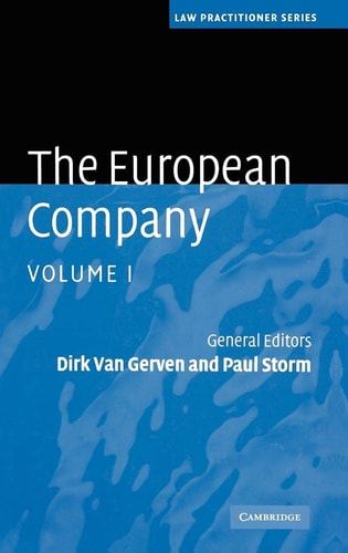 The European Company Volume ⅰ 2006th Edition Dirk Van Gerven Paul Storm