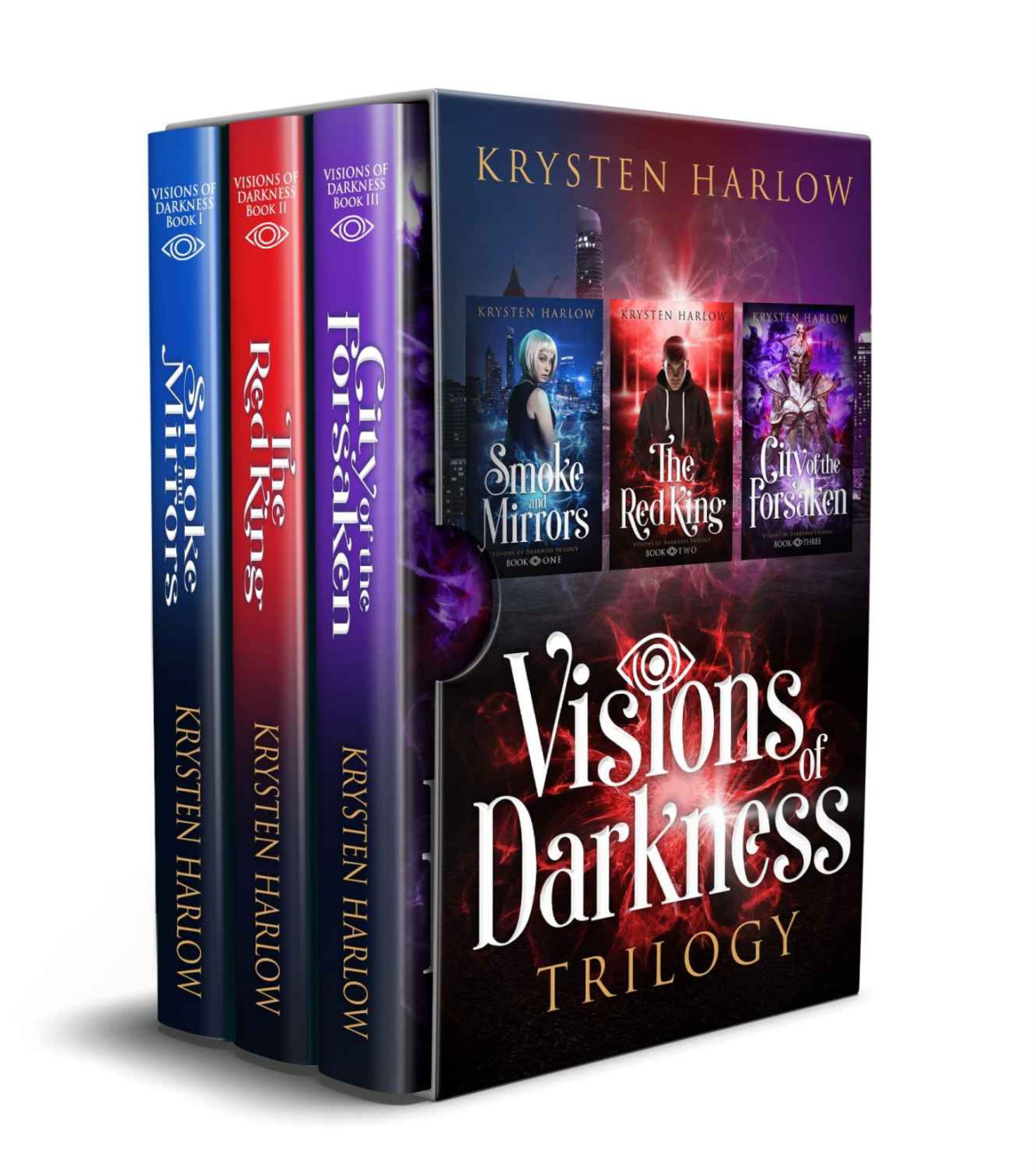Visions Of Darkness Trilogy The Complete Ya Paranormal Urban Fantasy Collection Krysten Harlow
