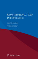Constitutional Law In Hong Kong 2017th Edition Anton Cooray