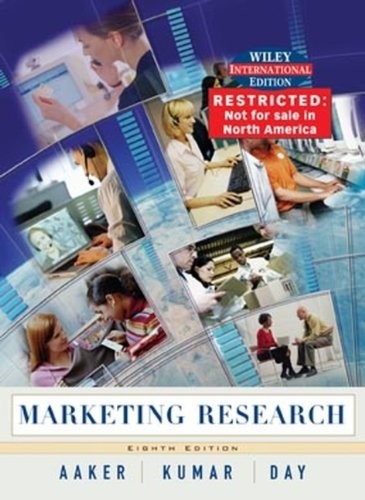 Marketing Research Eighth Edition 2004th Edition David Aaaker