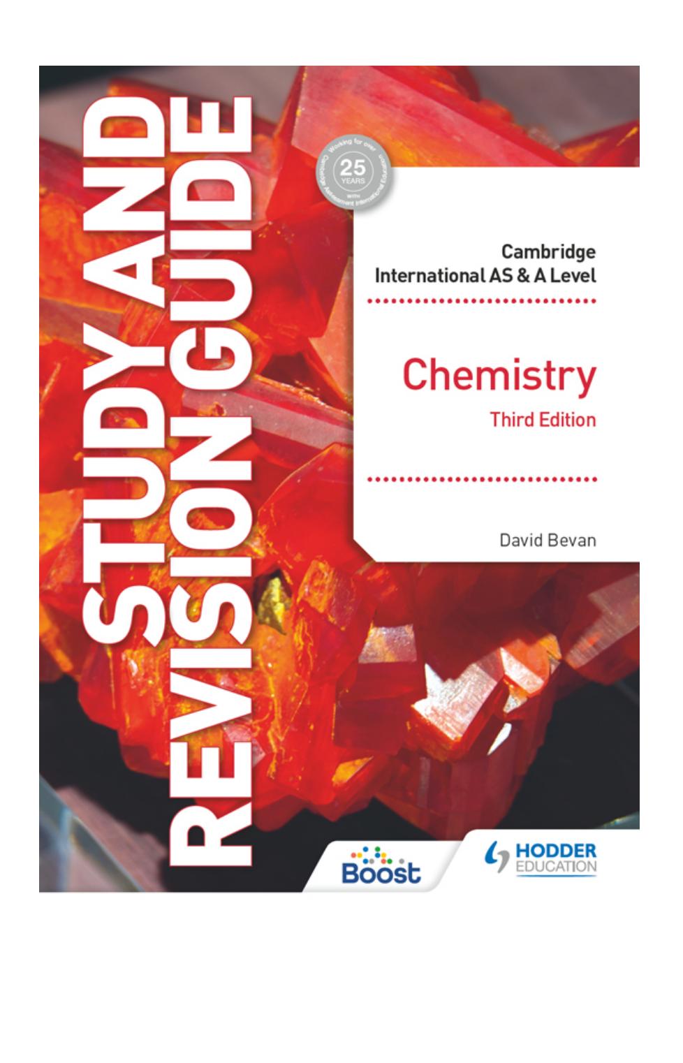 Cambridge International As A Level Chemistry Third Edition David Bevan
